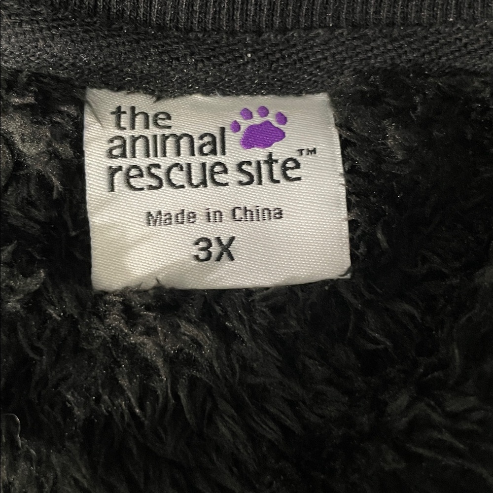 PRICE CUT!!  Black Furry Sweatshirt with Paw Print - Picture 3 of 5